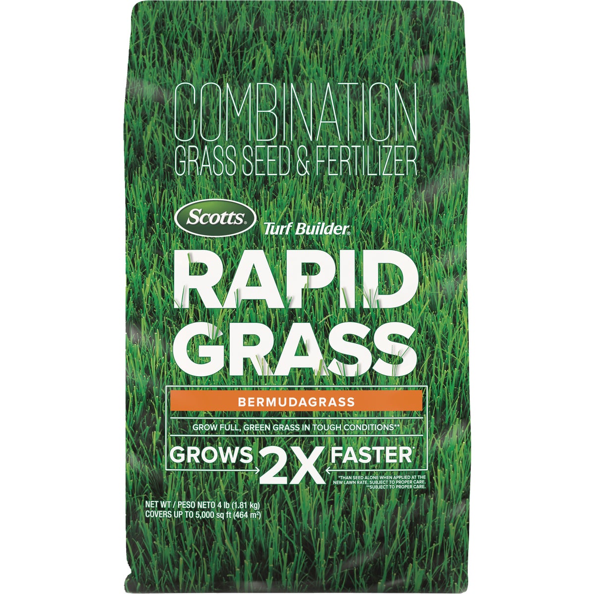 Scotts Turf Builder Rapid Grass 4 Lb. 1498 Sq. Ft. Bermudagrass Seed & Fertilizer Combination