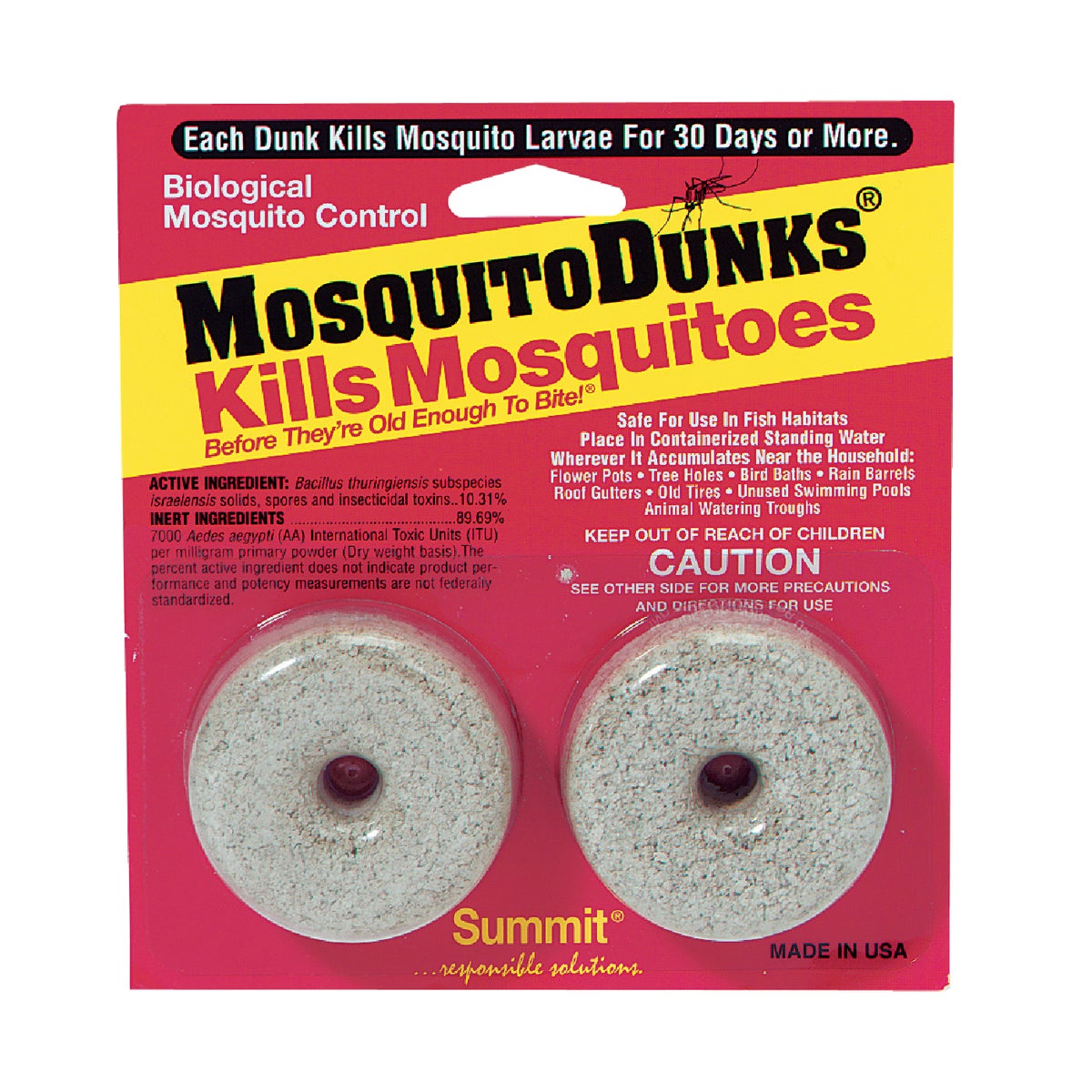 Mosquito Dunks Ready To Use Tablet Mosquito Killer (2-Pack)