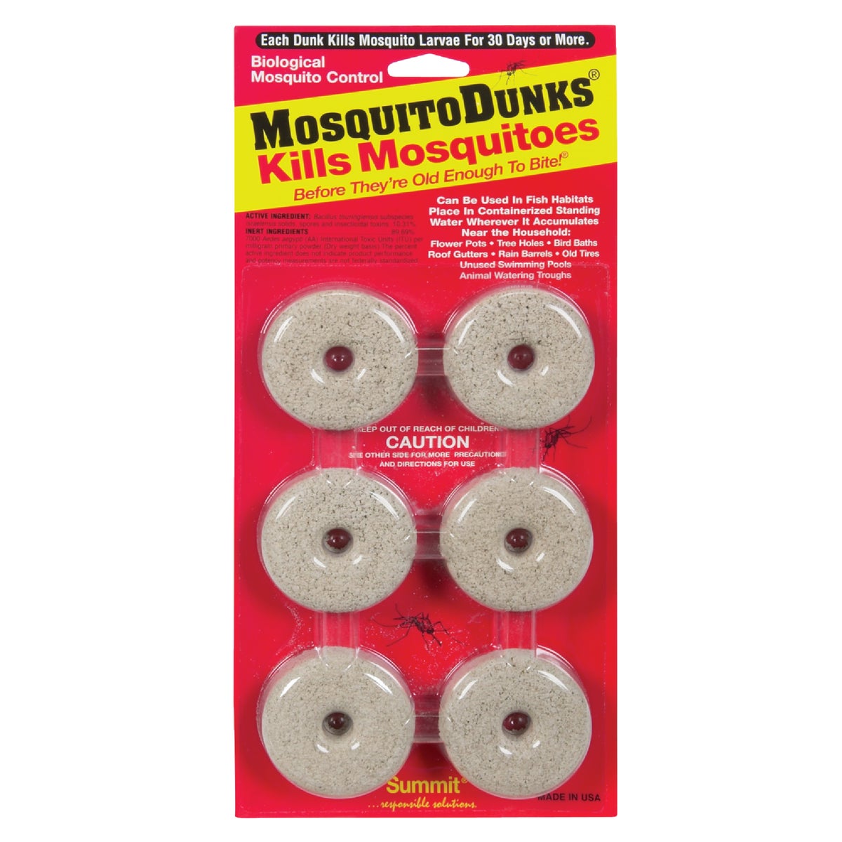 Mosquito Dunks Ready To Use Tablet Mosquito Killer (6-Pack)