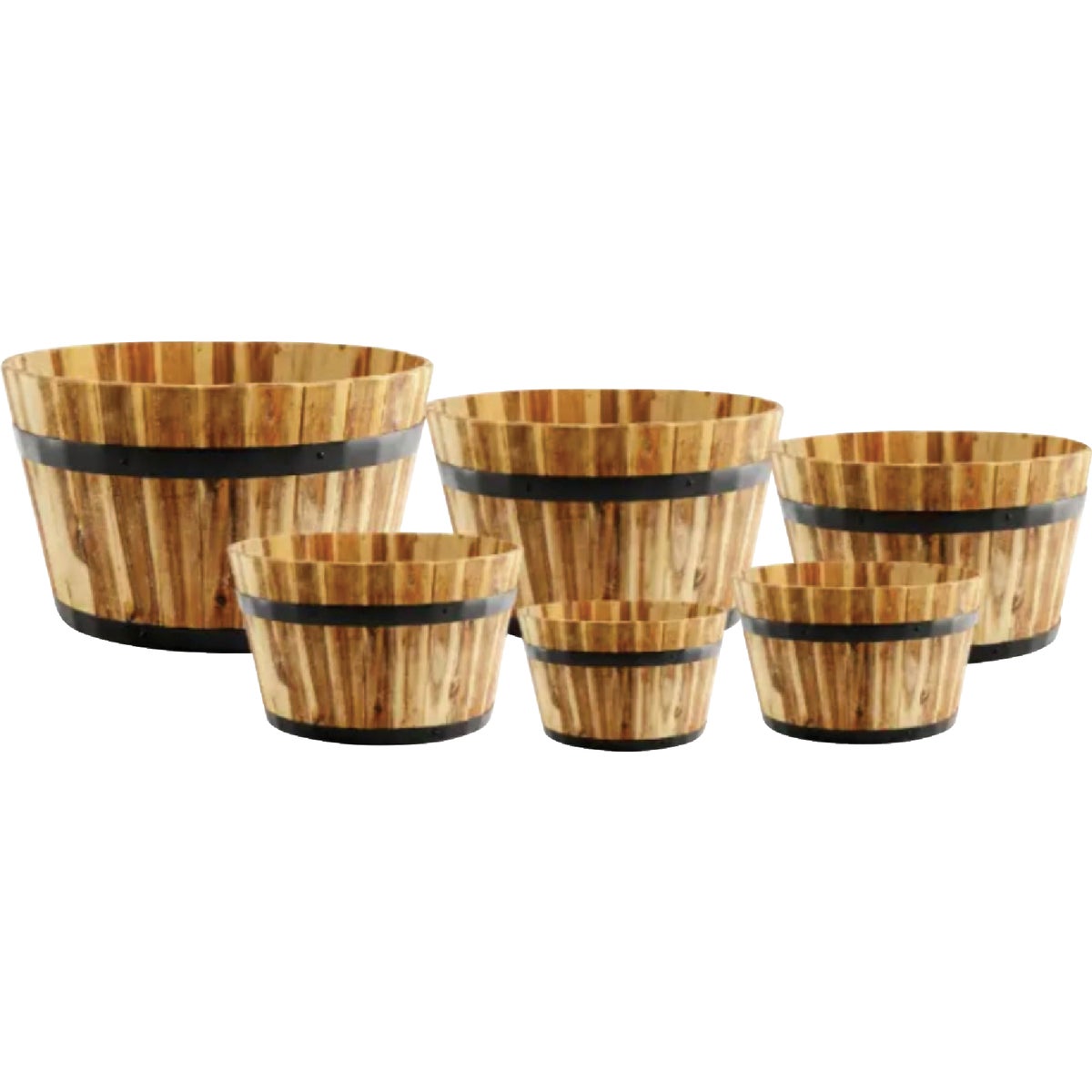 Syndicate Home and Garden Acacia Wood Barrel Pallet (24-Piece)