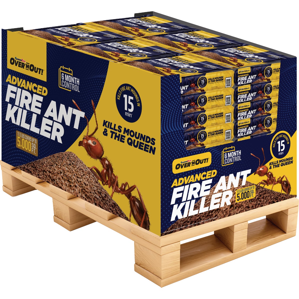 Garden Tech Over 'N Out! 1.5 Lb. Granules Fire Ant Killer Pallet (36-Count)