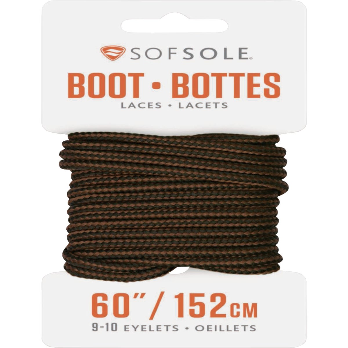 Sof Sole 60 In. Black-Brown Boot Laces