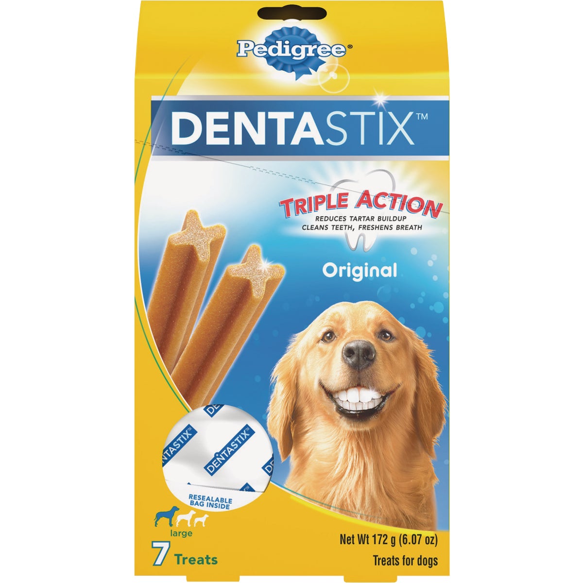 Pedigree Dentastix Large Dog Original Flavor Dental Dog Treat (7-Pack)