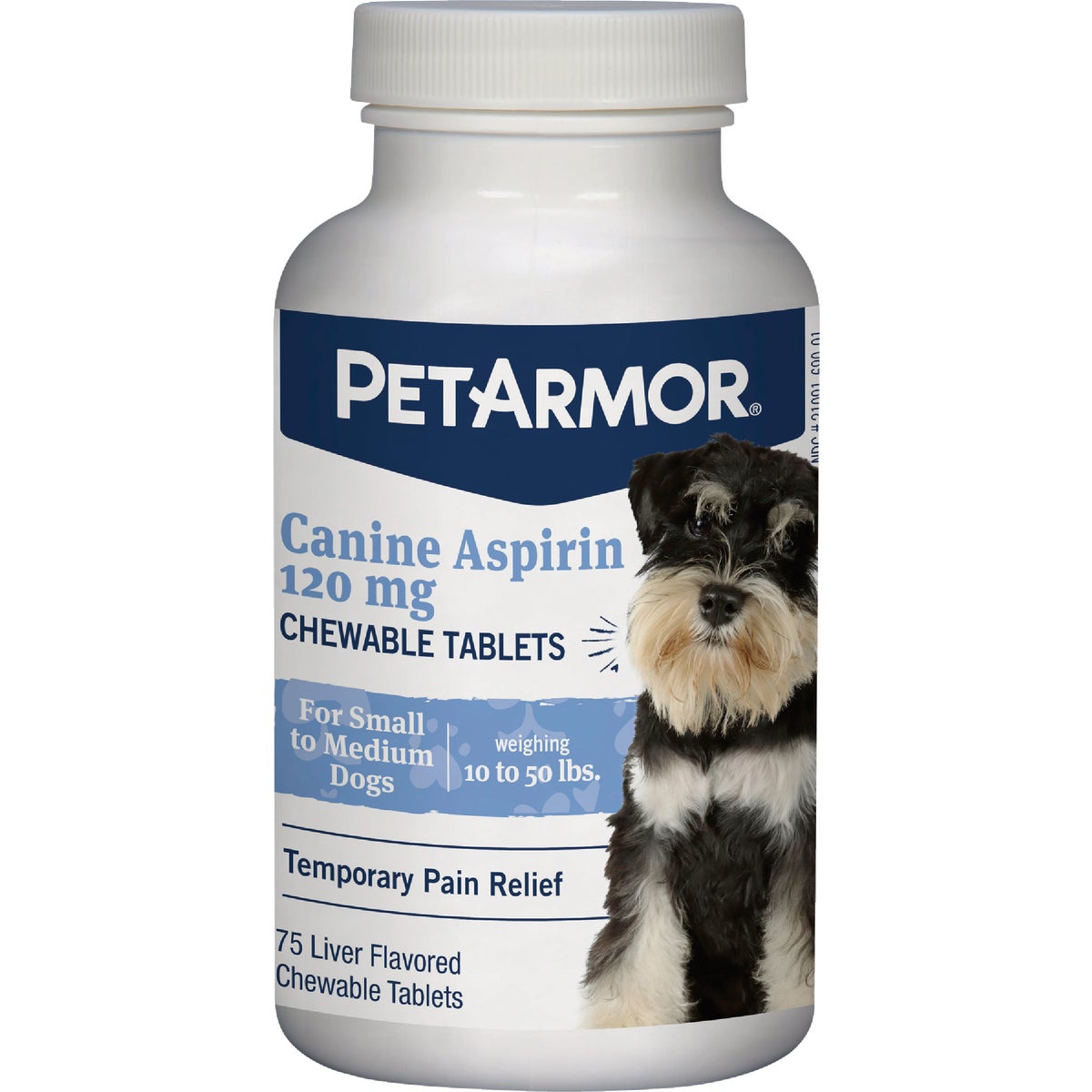 PetArmor 10 to 50 Lb. Canine Aspirin Tablets (75-Pack)