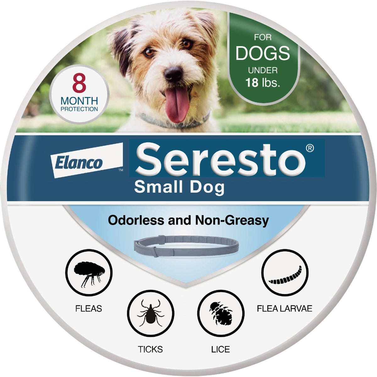 Seresto 8 Month Flea & Tick Collar for Dogs Up to 18 Lb.