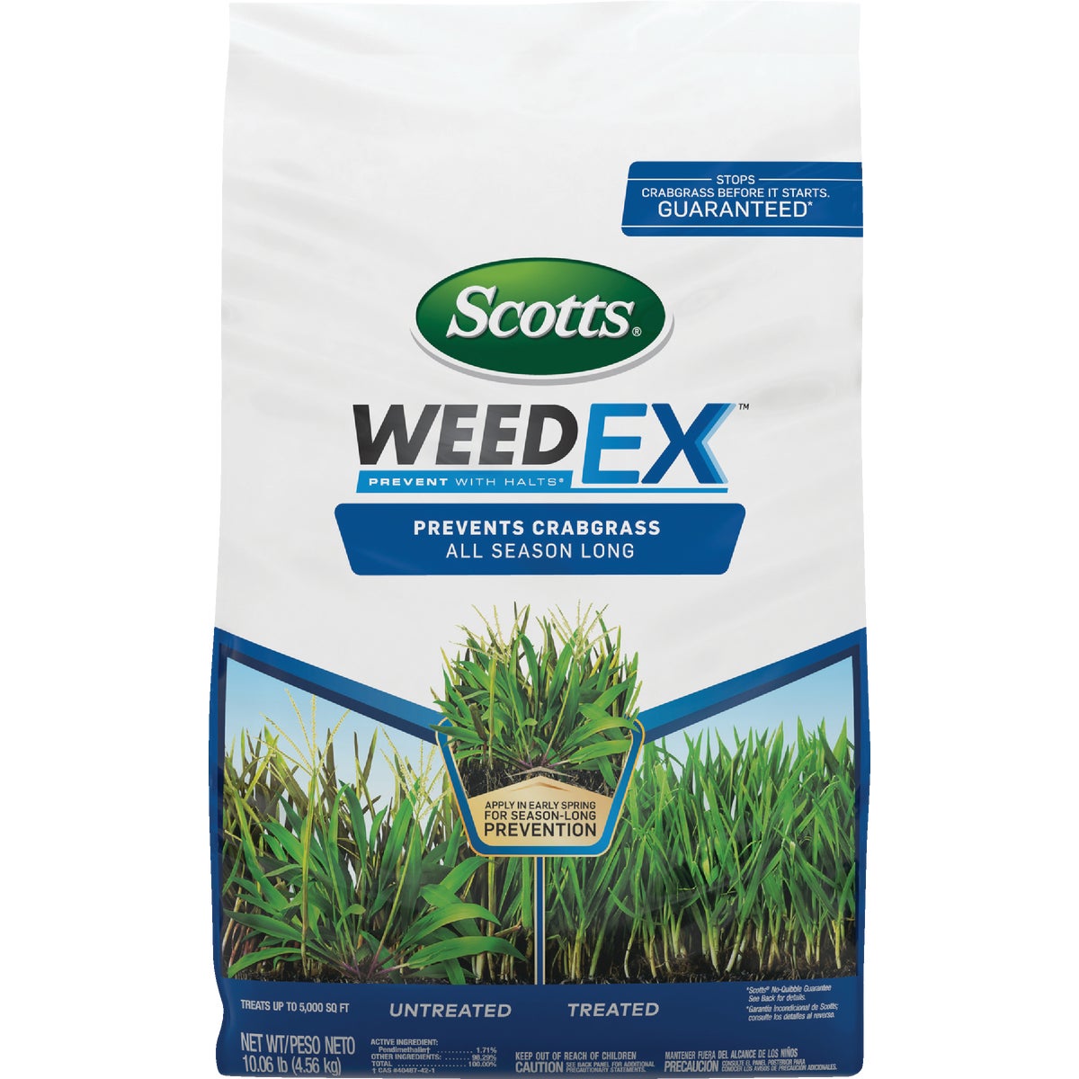 Scotts Weed Ex Prevent with Halts 10.06 Lb. Ready To Use Granules Crabgrass Preventer