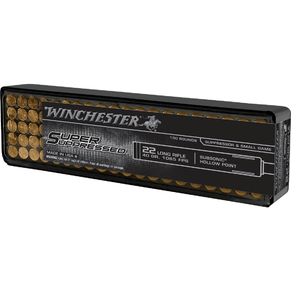 Winchester .22 LR 40 Grain Hollow Point Rimfire Ammunition Cartridges