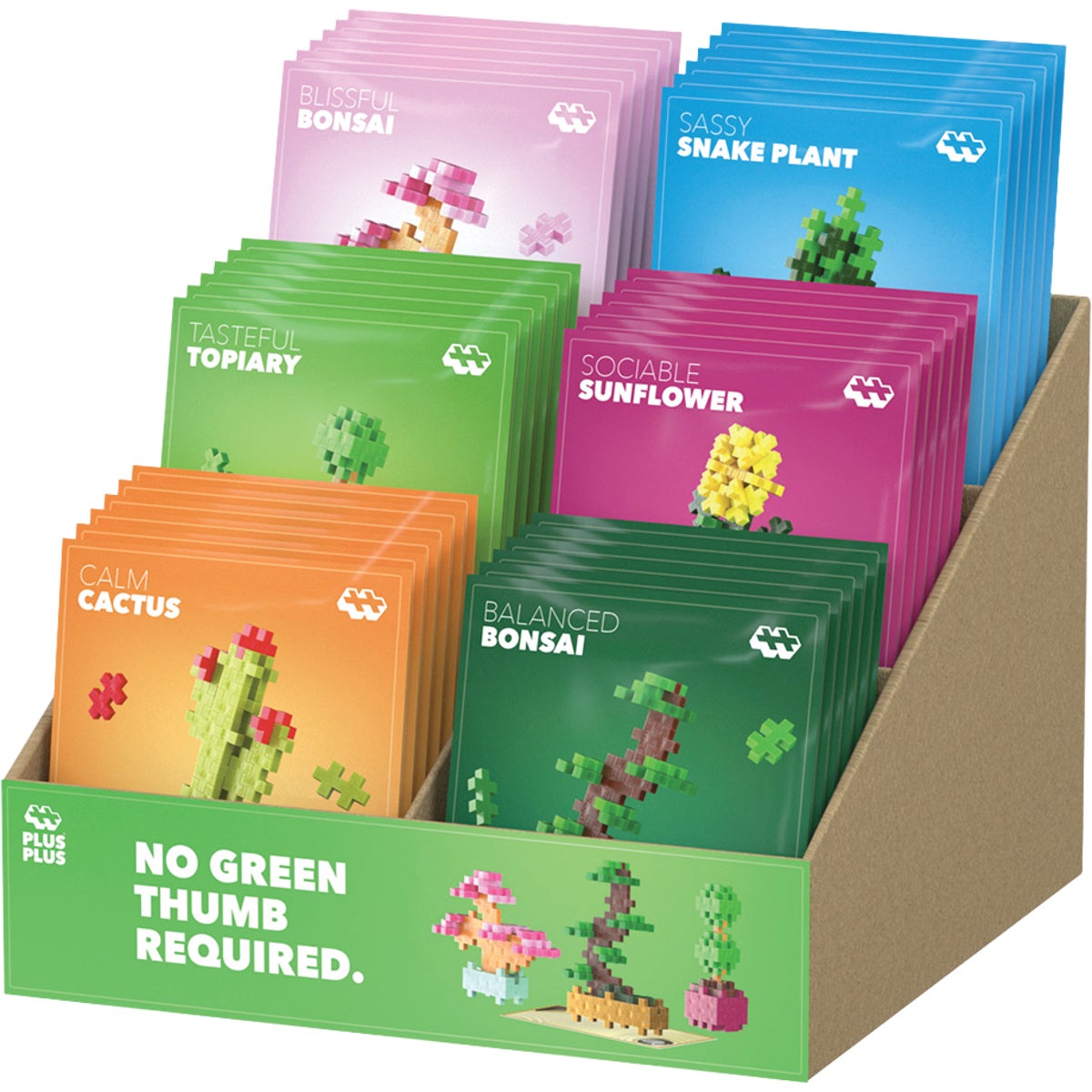 Plus-Plus USA Playful Plant Packets Display (36-Piece)