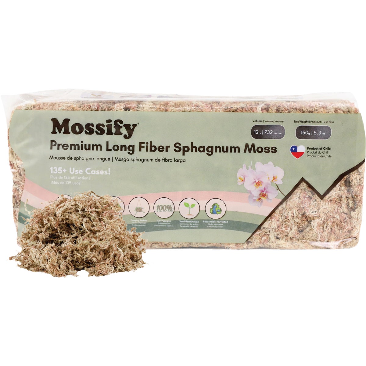 Mossify 5.3 Oz. Premium Natural Sphagnum Moss