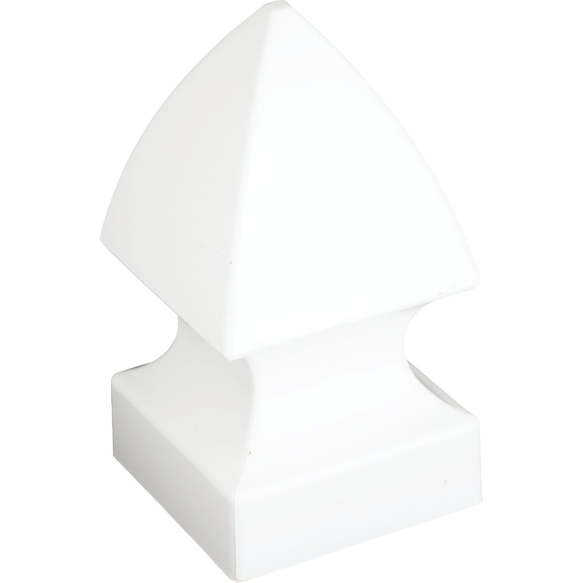 4 In. x 4 In. White Gothic Vinyl Post Cap