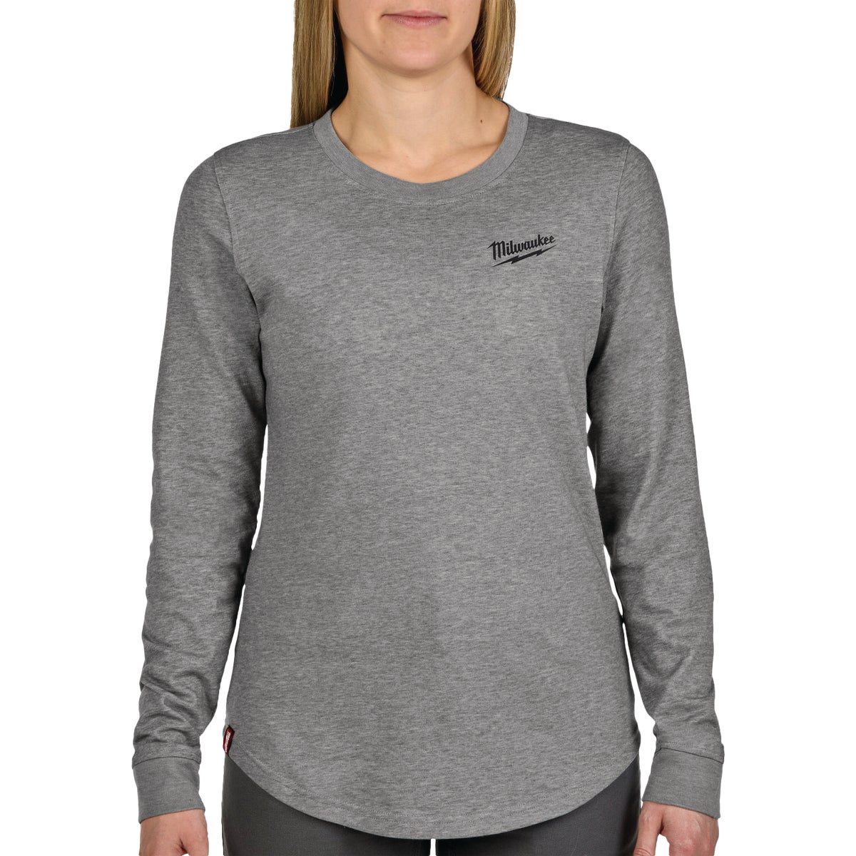 Milwaukee FREEFLEX Women's Large Gray Long Sleeve Hybrid T-Shirt