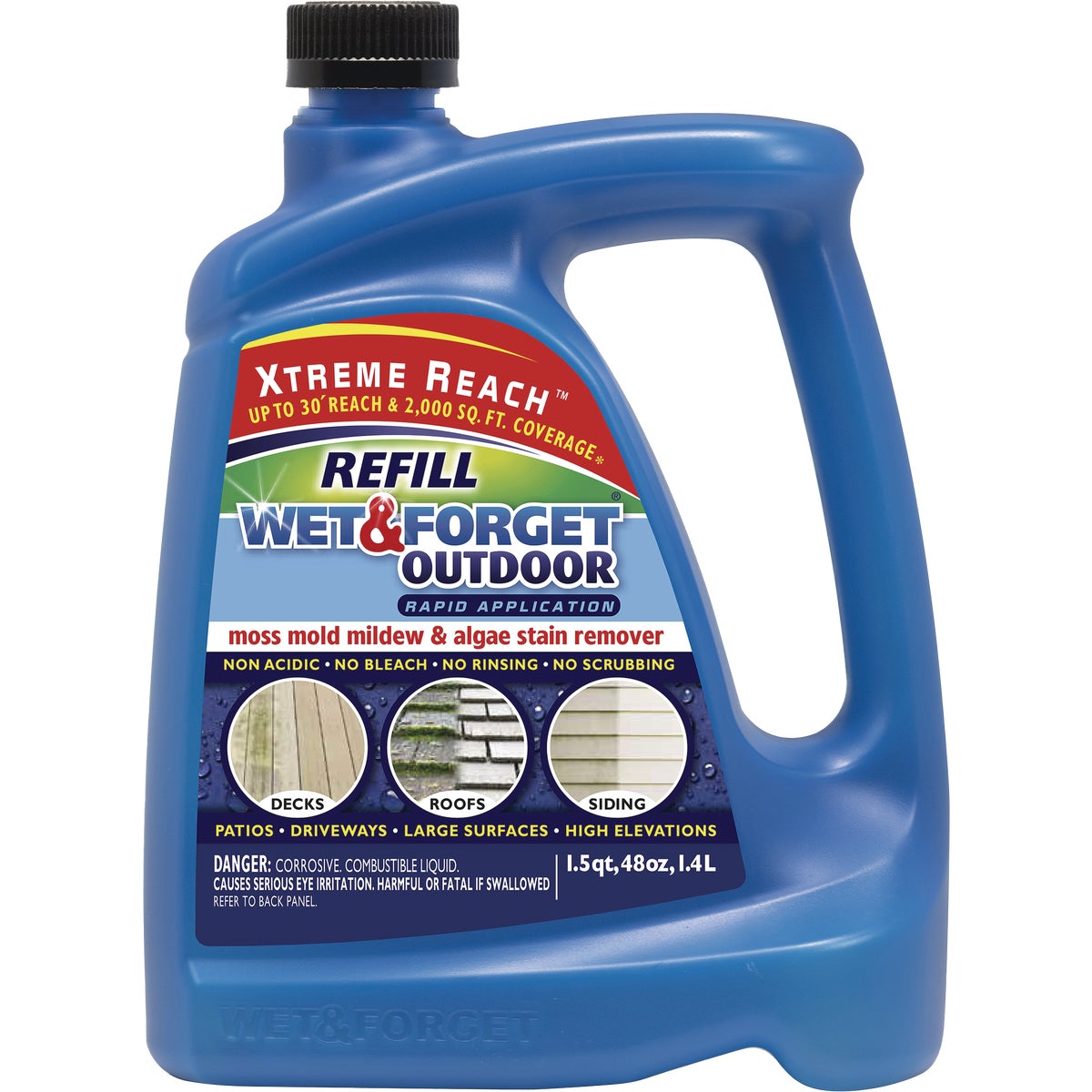 Wet & Forget 48 Oz. Hose End Refill Concentrate Moss, Mold, Mildew, & Algae Stain Remover