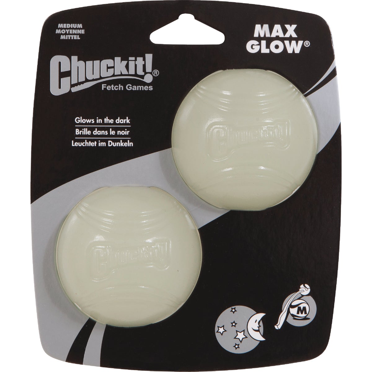 Chuckit Max Glow Medium Ball (2-Pack)