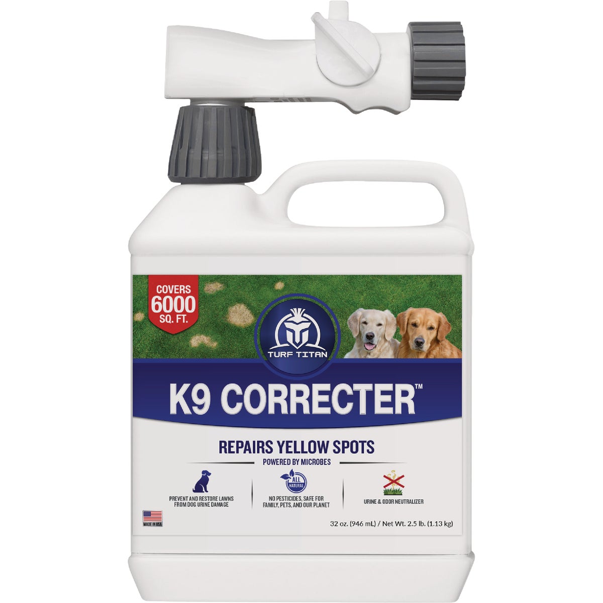 Turf Titan K9 Correcter 32 Oz. 6000 Sq. Ft. Coverage Yellow Lawn Spot Repair