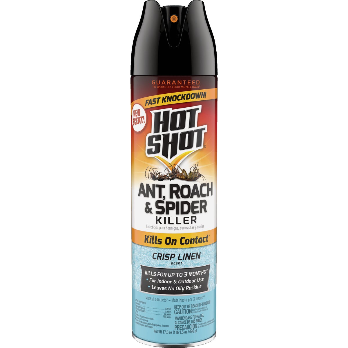 Hot Shot 17.5 Oz. Crisp Linen Scent Aerosol Spray Ant, Roach, & Spider Killer