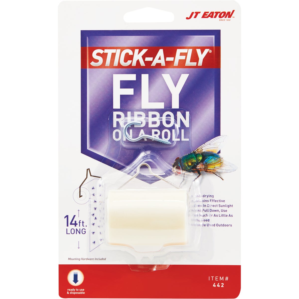 JT Eaton Stick-A-Fly Ribbon On A Roll