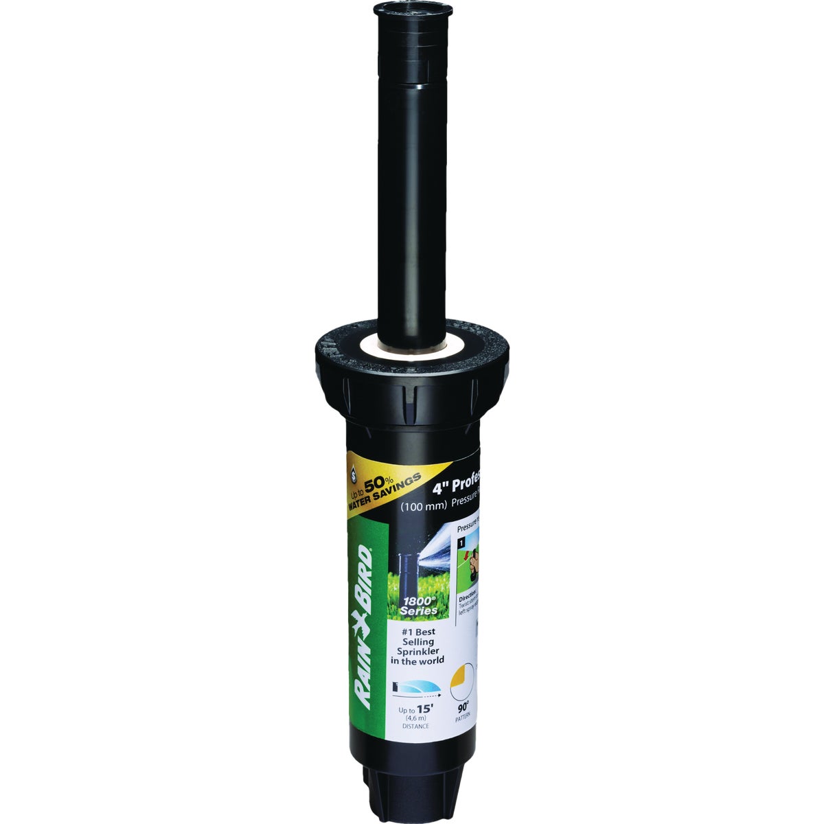 Rain Bird 1800 Series 4 In. Pressure Regulating Seal-a-Matic 15 Ft. Spray-Less Adjustable Pop-Up Head Sprinkler
