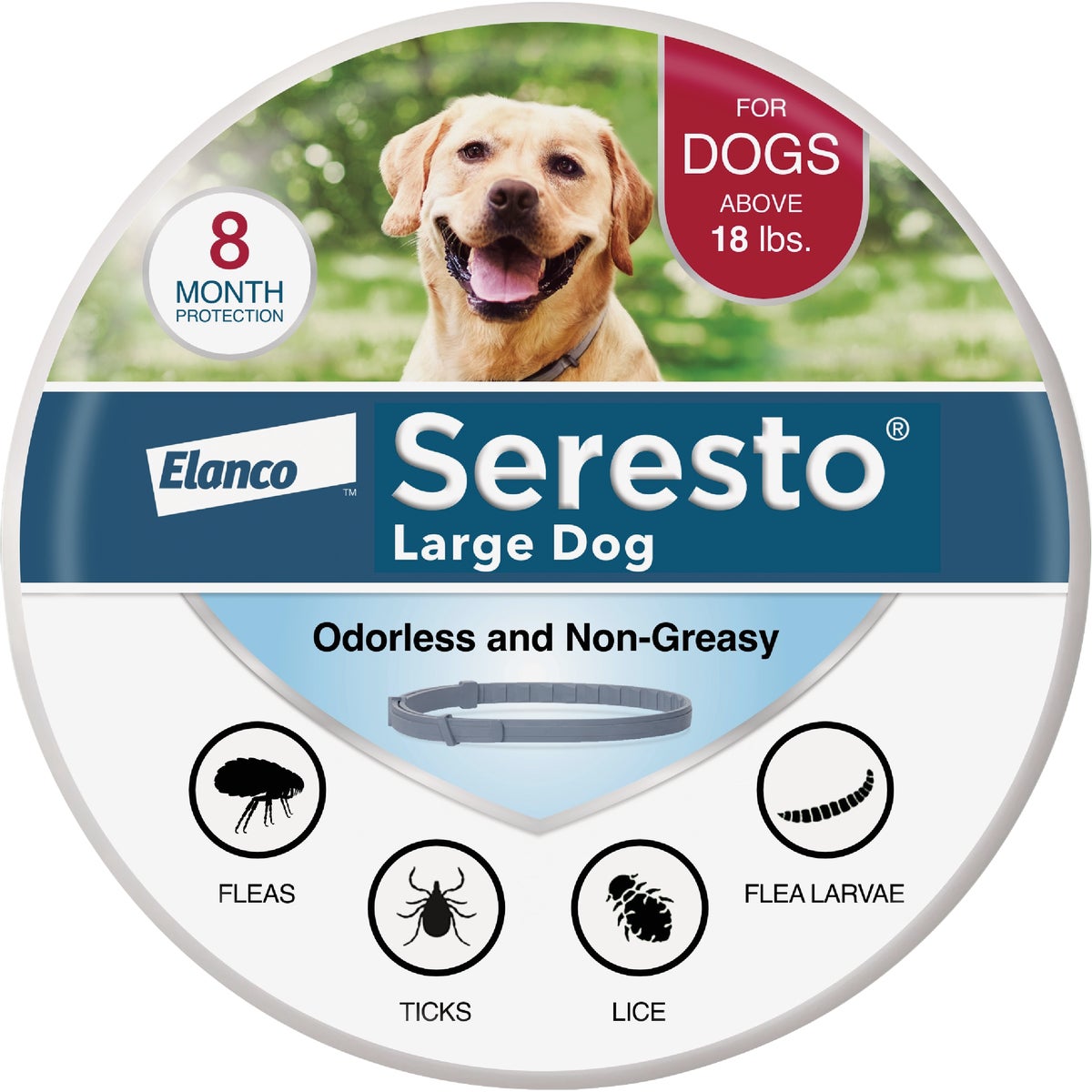 Seresto 8 Month Flea & Tick Collar for Dogs Over 18 Lb.