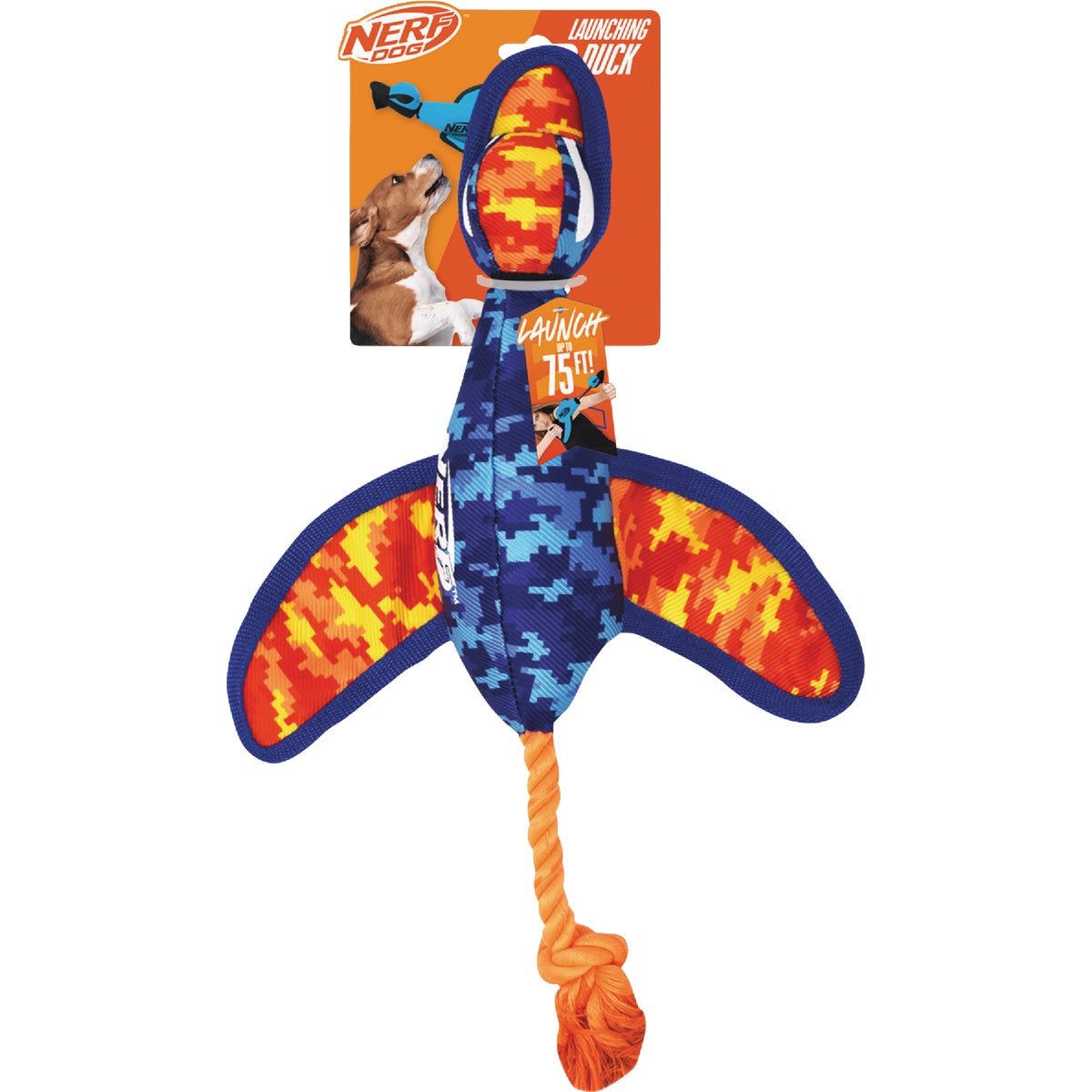 Nerf Dog 16.5 In. Nylon Digital Camo Crinkle Wing Launching Duck