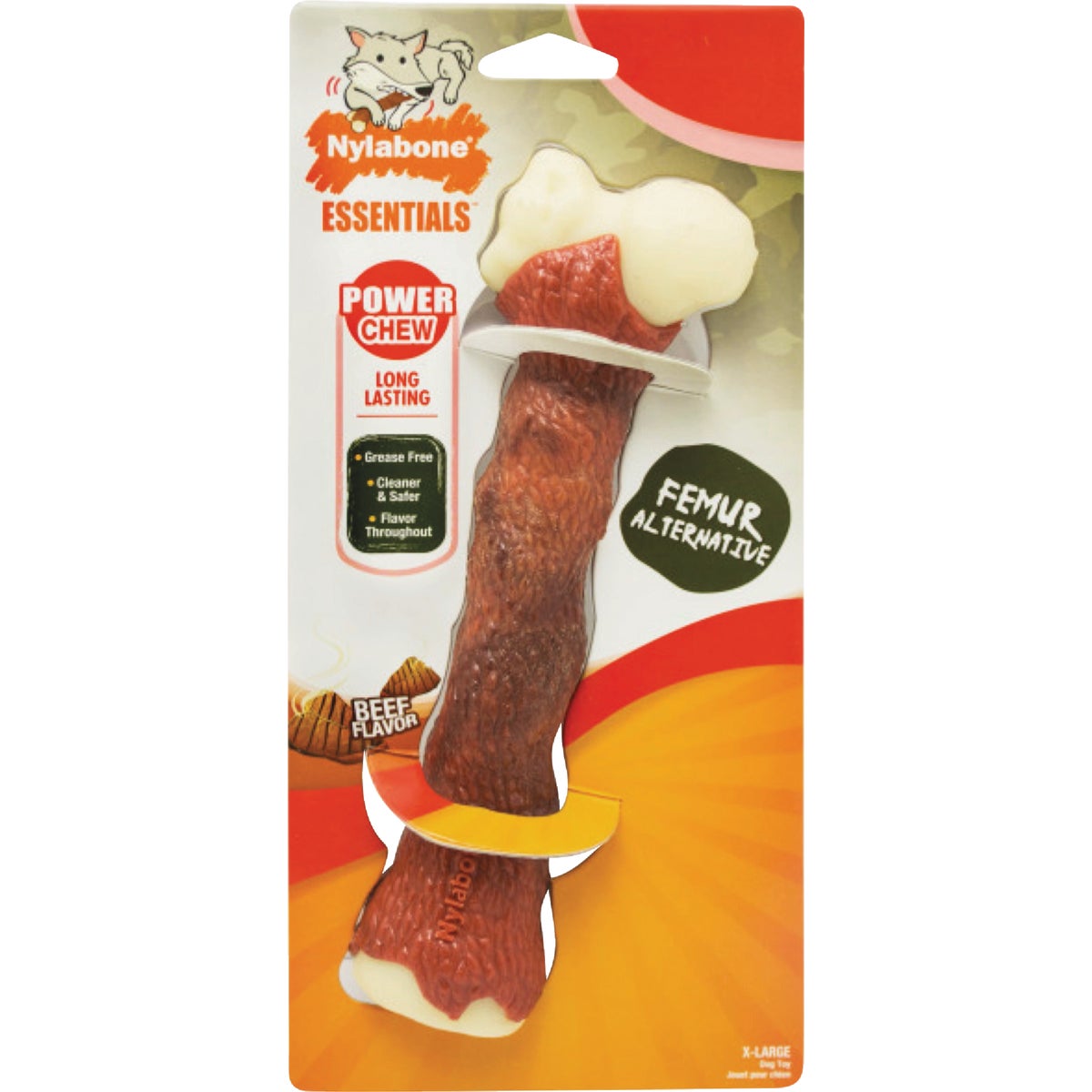 Nylabone Power Chew XL Beef Femur Dog Bone Alternative