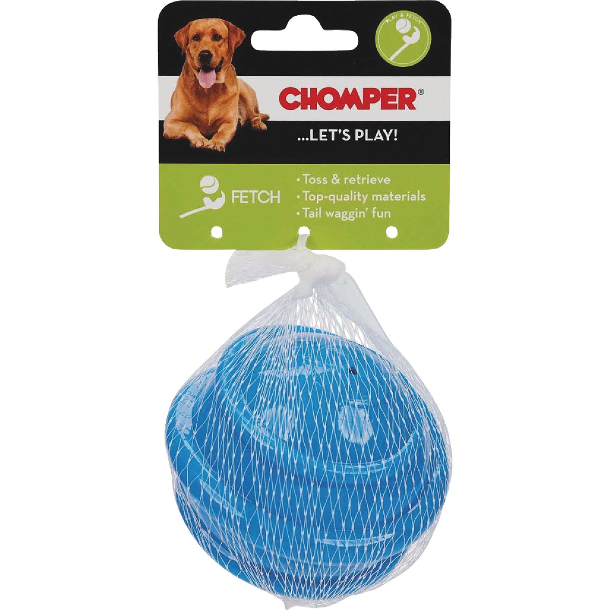 Boss Pet Chomper TPR Squeaky Spiral Ball Dog Toy