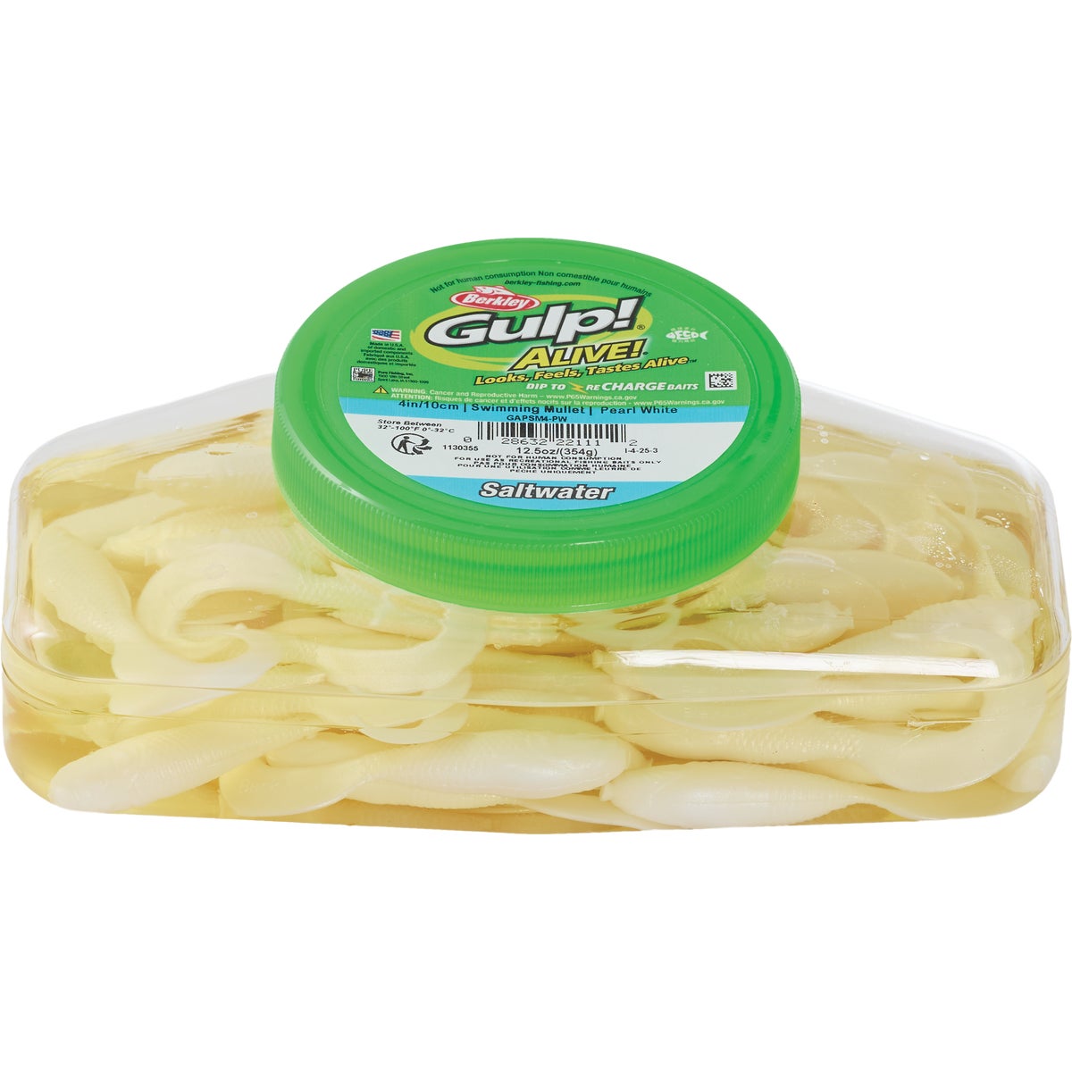 Berkley Gulp! Alive! 4 In. Pearl Saltwater Swimming Mullet