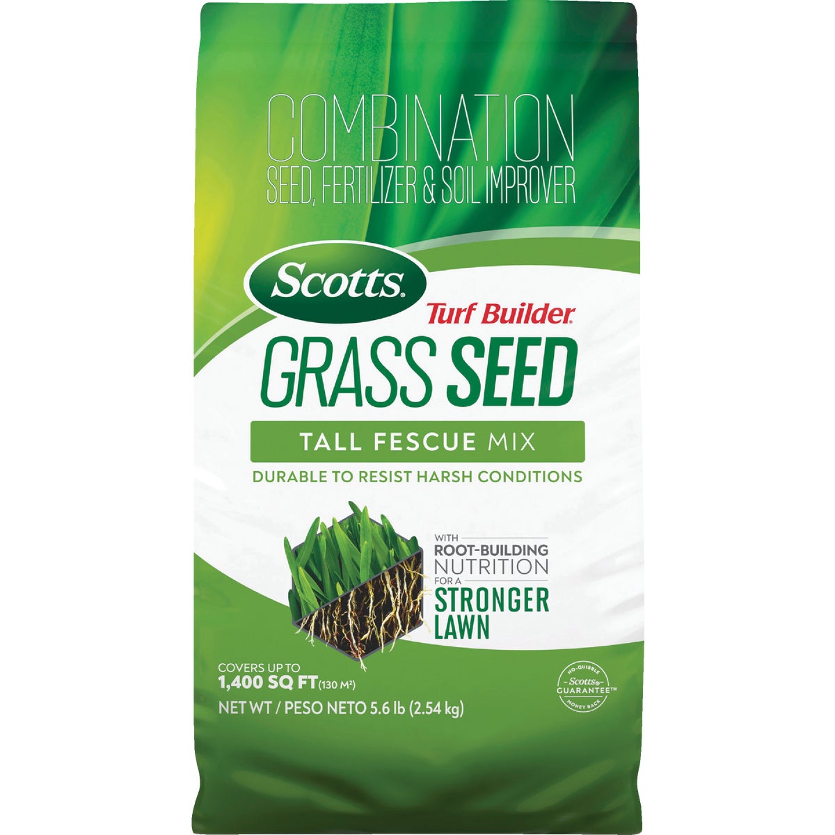 Scotts Turf Builder 5.6 Lb. 465 Sq. Ft. Tall Fescue Mix Grass Seed, Fertilizer, and Soil Improver Combination