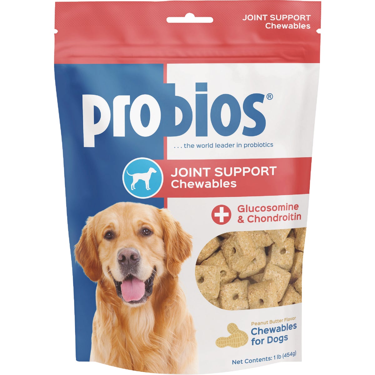 Probios 1 Lb. Peanut Butter Joint Support Dog Chews