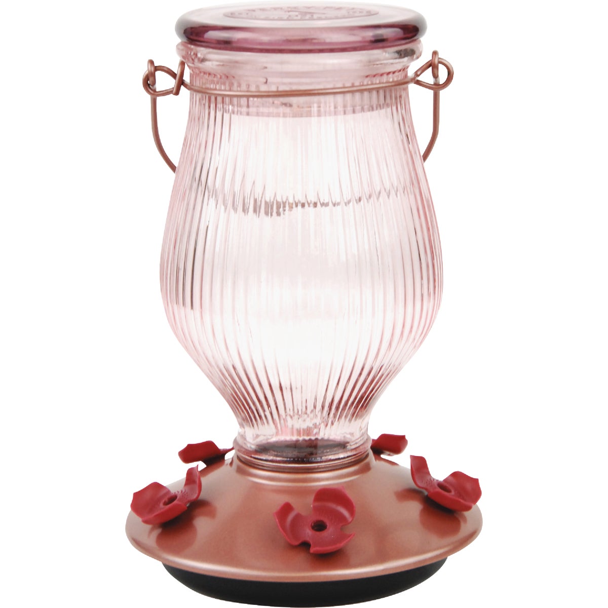 Perky-Pet 24 Oz. Rose Gold Glass Top-Fill Hummingbird Feeder