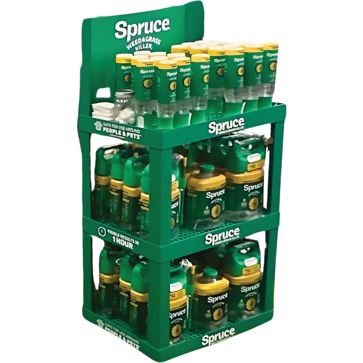 Spruce Weed Killer Plastic Floor Rack