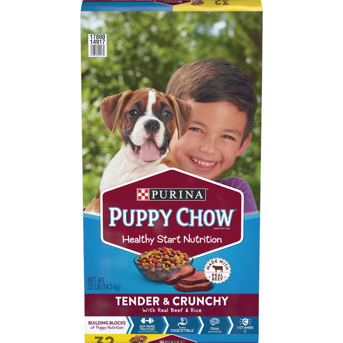 Purina Puppy Chow Tender & Crunchy 32 Lb. Beef Flavor Dry Puppy Food