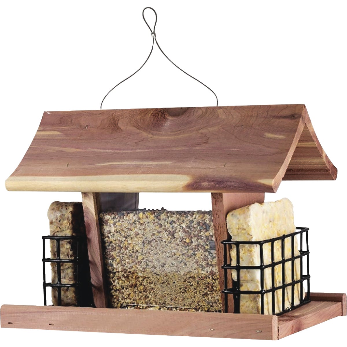 Valley Splendor Cedar Hopper & Suet Bird Feeder