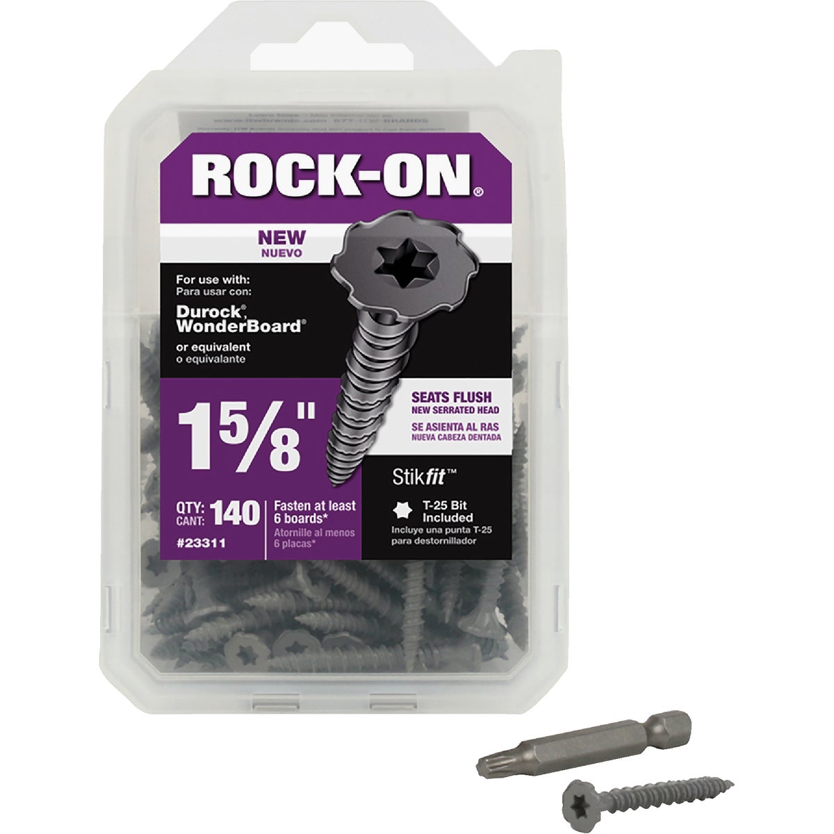 Buildex Rock-On #9 x 1-5/8 In. Philips Cement Board Screw (140 Ct.)