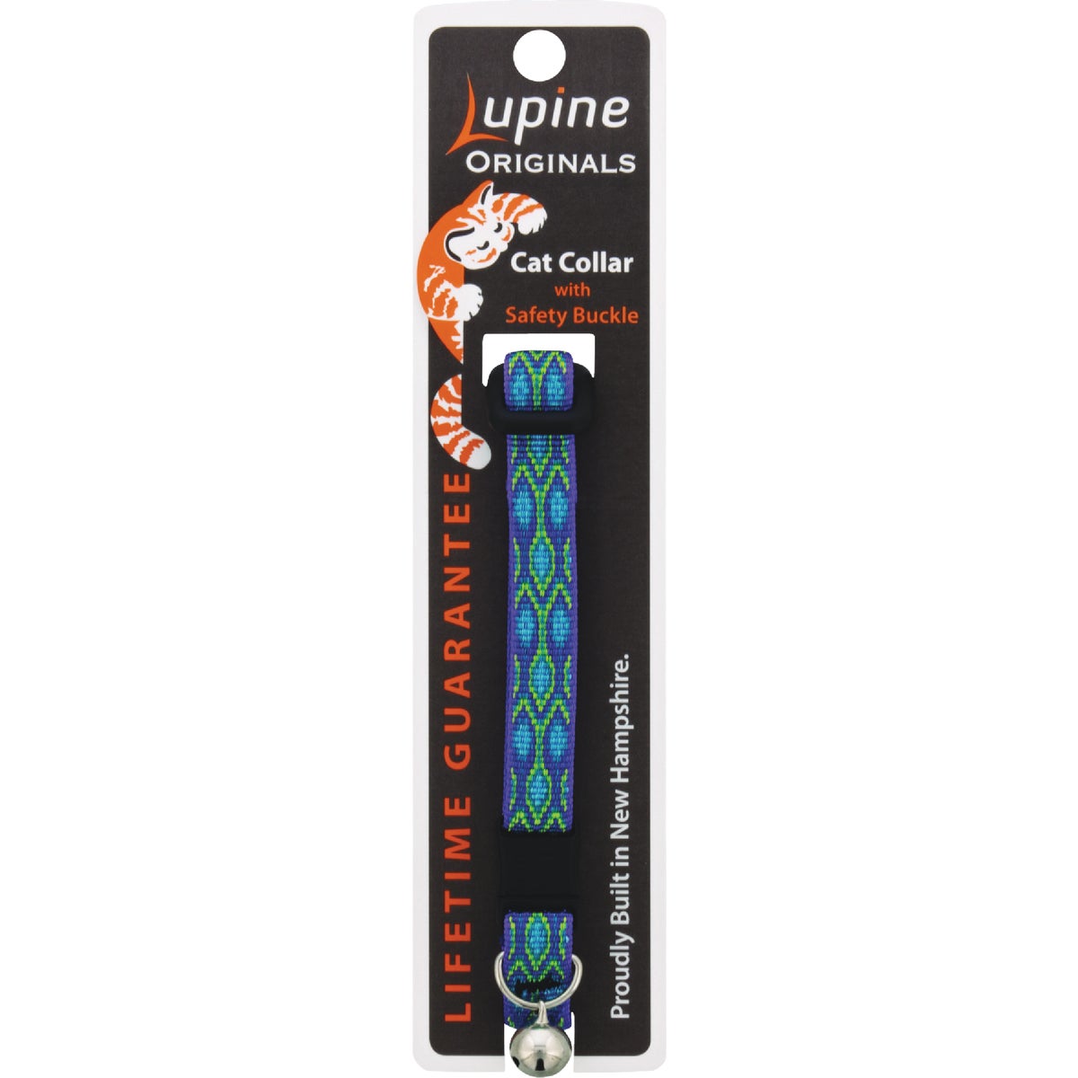 Lupine 1/2 In. Adjustable Rain Song Cat Collar with Bell
