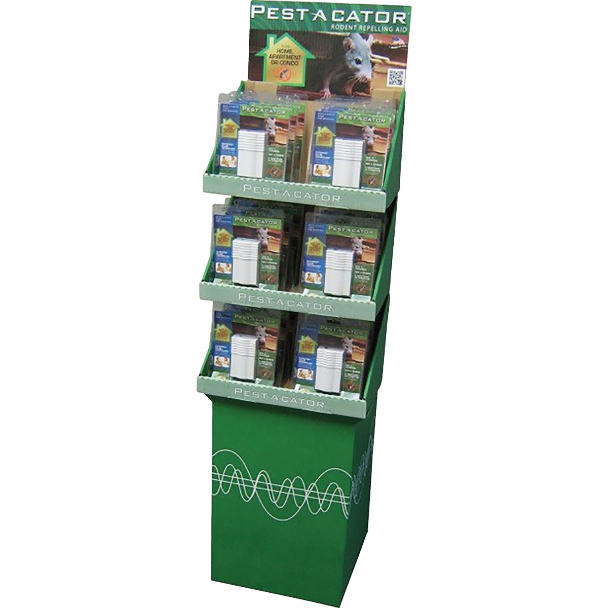 Pest A Cator Ultrasonic 1000 Sq. Ft. Coverage 110V Electronic Pest Repellent Display (18-Count)