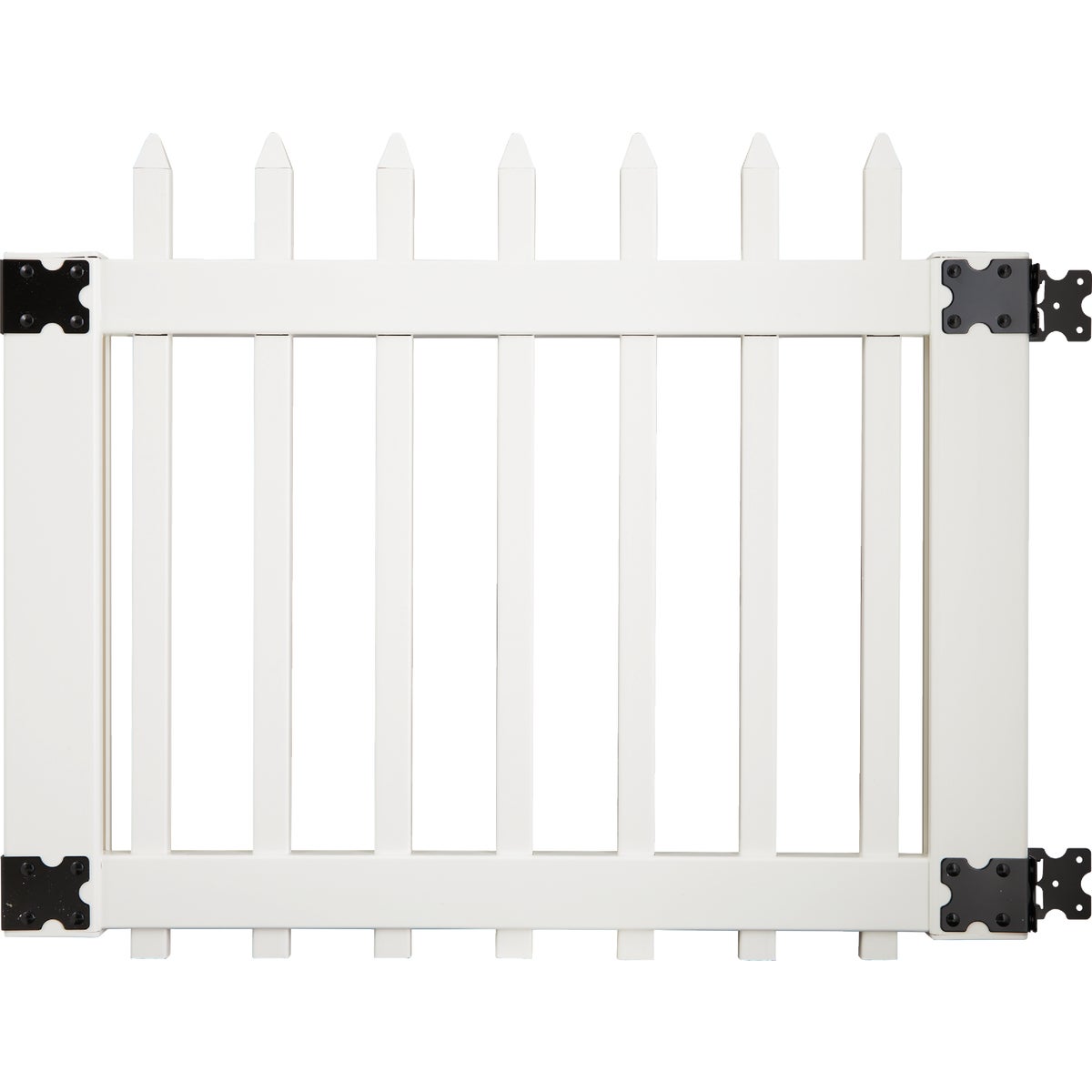 41-1/2 In. W. x 4 Ft. H. Spaced White Vinyl Picket Gate