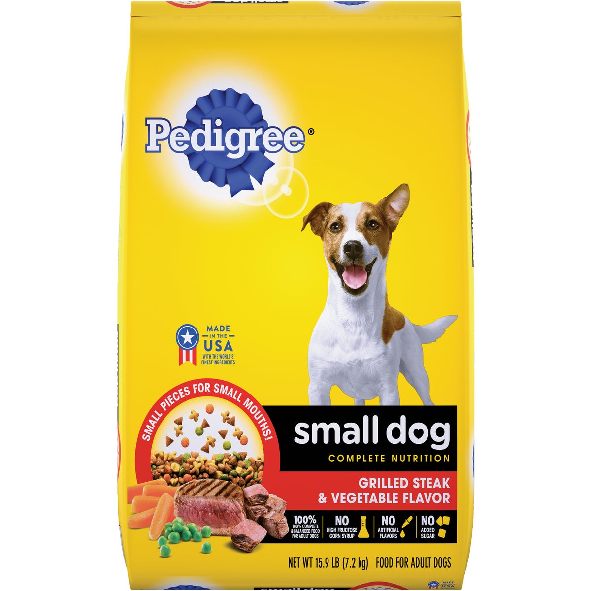 Pedigree Small Dog Complete Nutrition 15.9 Lb. Grilled Steak & Vegetable Adult Dry Dog Food