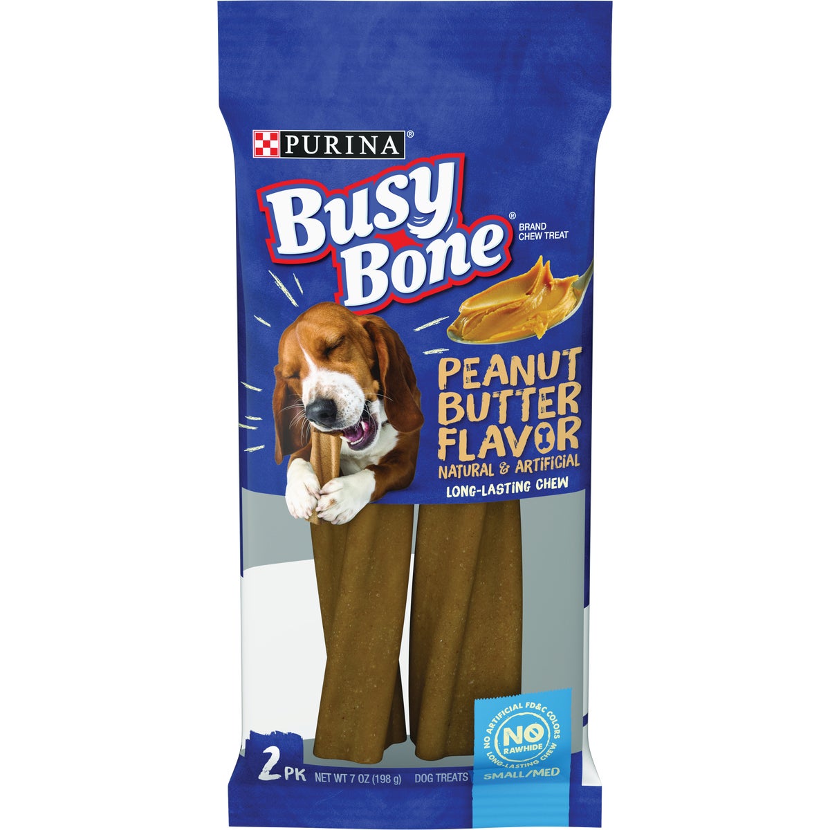 Purina Busy Bone Small & Medium Dog Peanut Butter Flavor Dental Dog Treat (2-Pack)