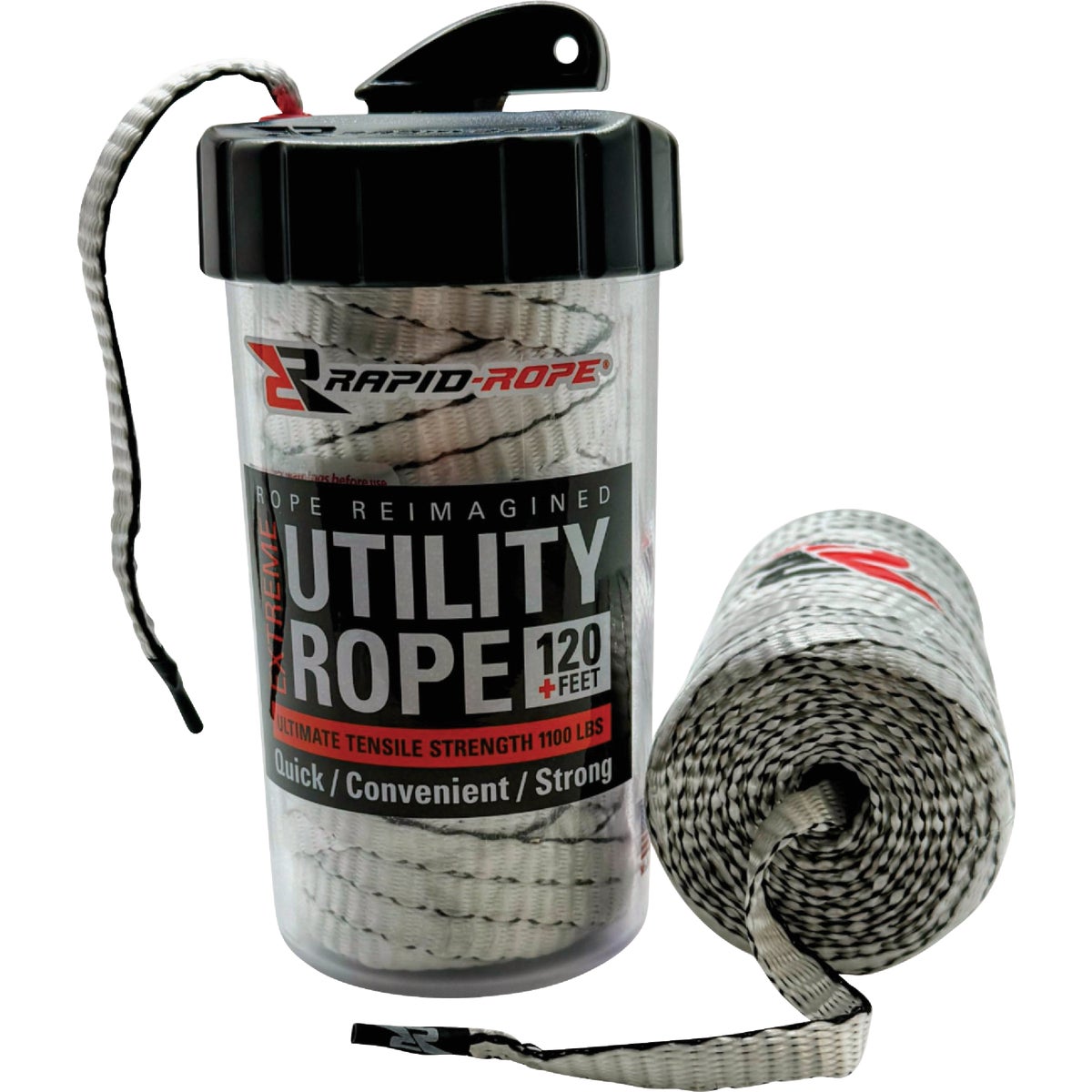 Rapid Rope 120 Ft. 1100 Lb. Tensile Strength White Utility Rope