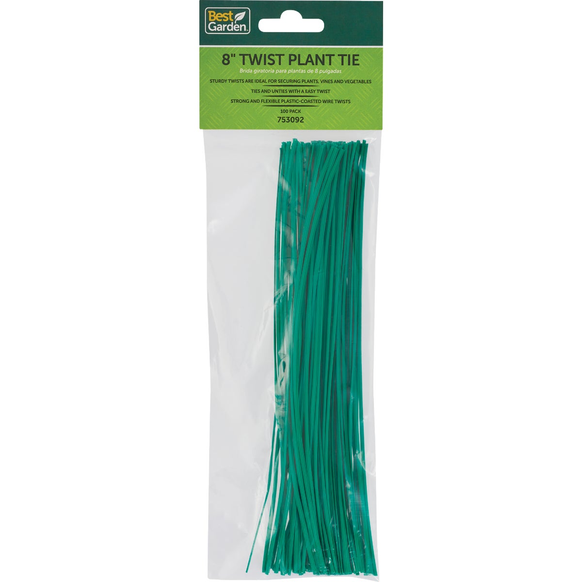 Best Garden 8 In. Twist Plant Tie (100-Pack)