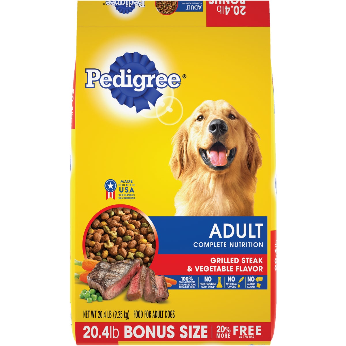 Pedigree Complete Nutrition 20.4 Lb. Grilled Steak & Vegetable Adult Dry Dog Food