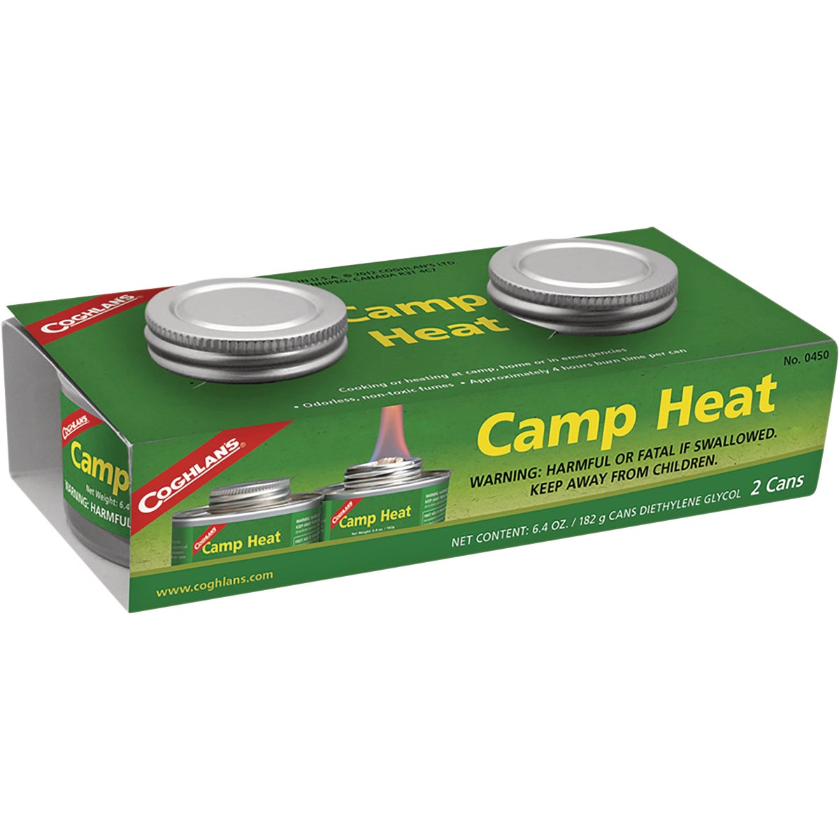 Coghlans Camp Heat 6.4 Oz. Canned Cooking Fuel (2-Pack)