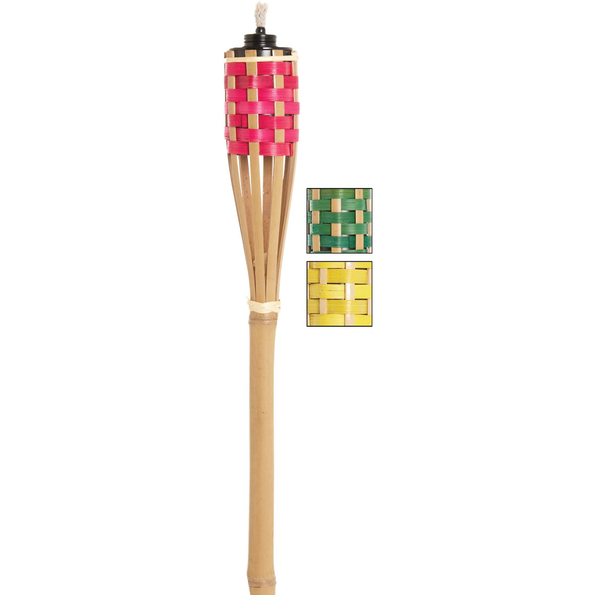Outdoor Expressions 4 Ft. Assorted Color Bamboo Party Patio Torch