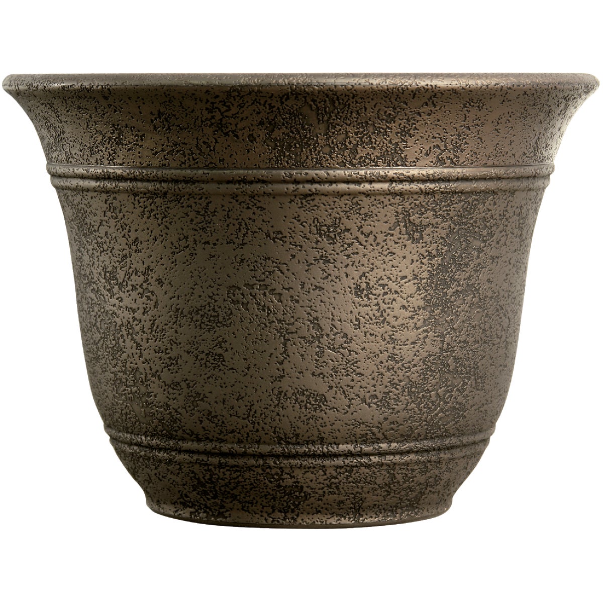 Listo Sierra 9.63 In. H. x 13 In. Dia. Nordic Bronze Poly Flower Pot