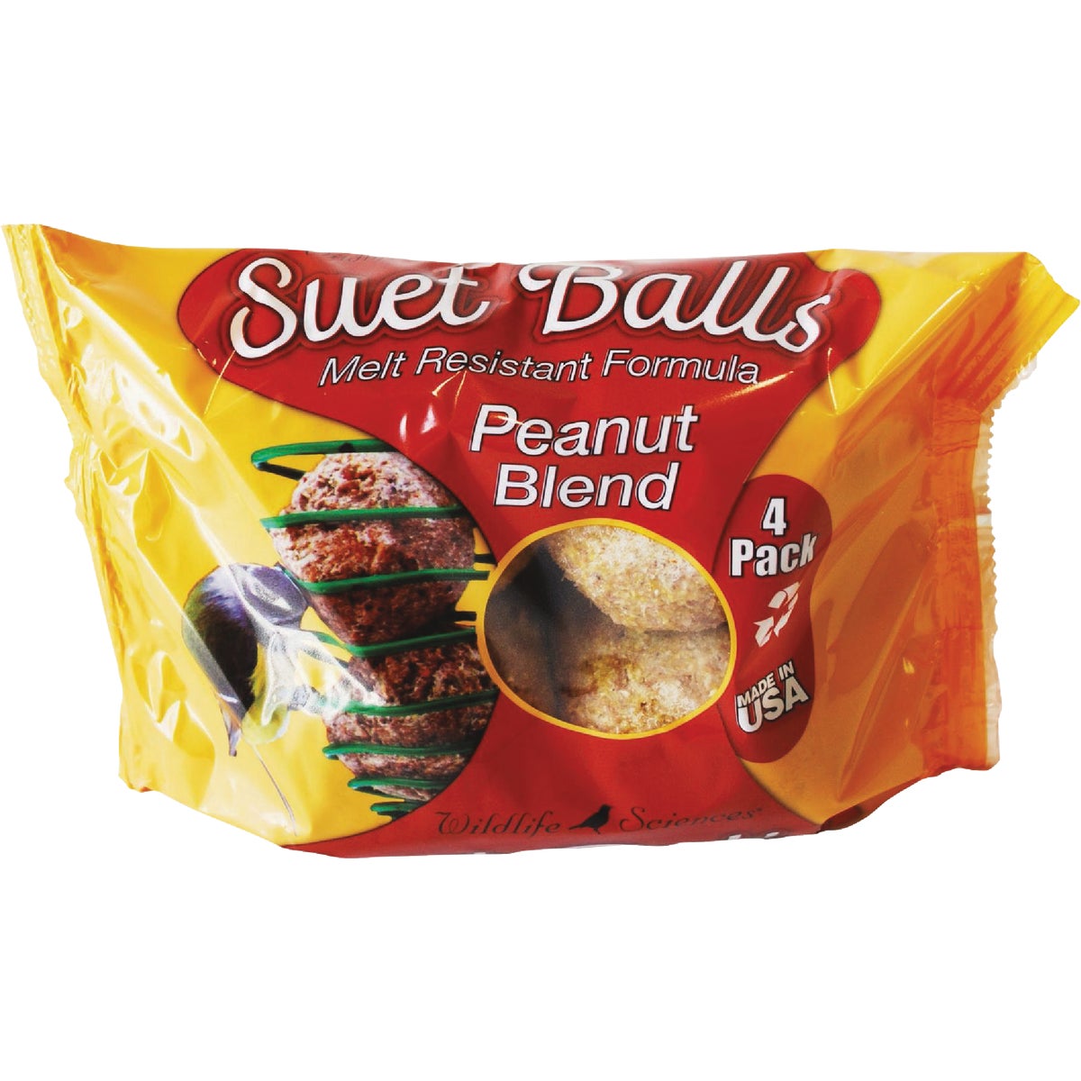 Wildlife Sciences Peanut Blend Suet Ball (4-Pack)