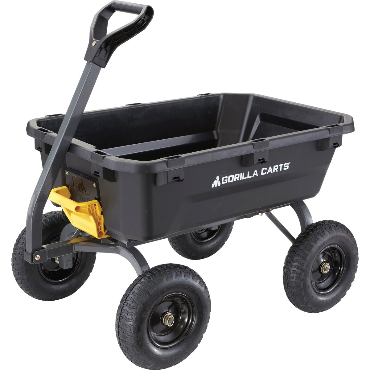 Gorilla Carts 6.5 Cu. Ft. 1200 Lb. Poly Yard Dump Cart