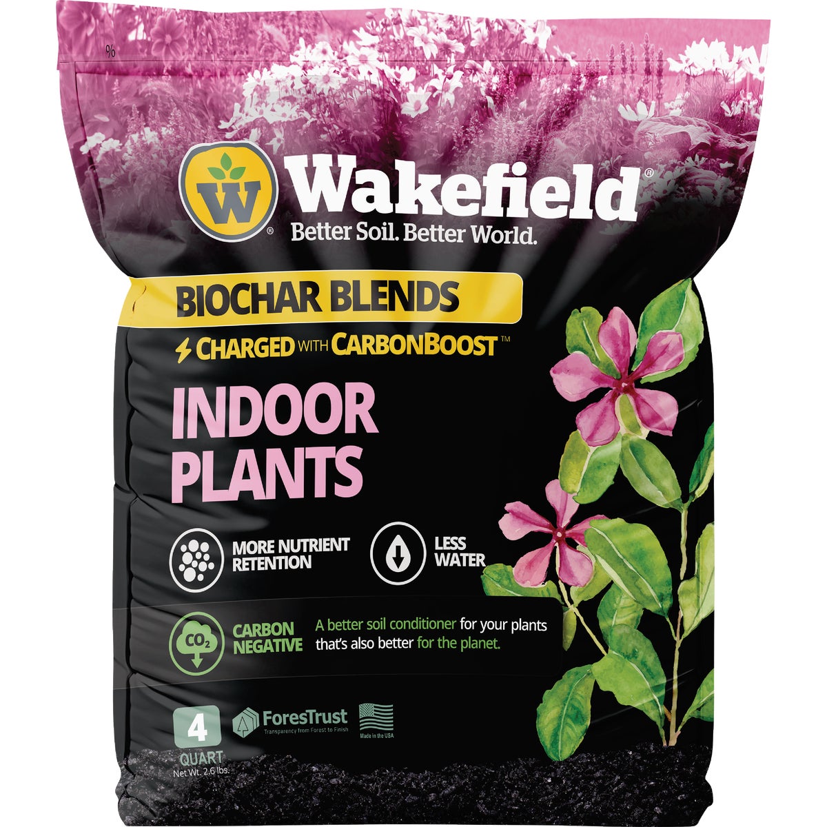 Wakefield Biochar 4 Qt. Indoor Plant Soil Mix