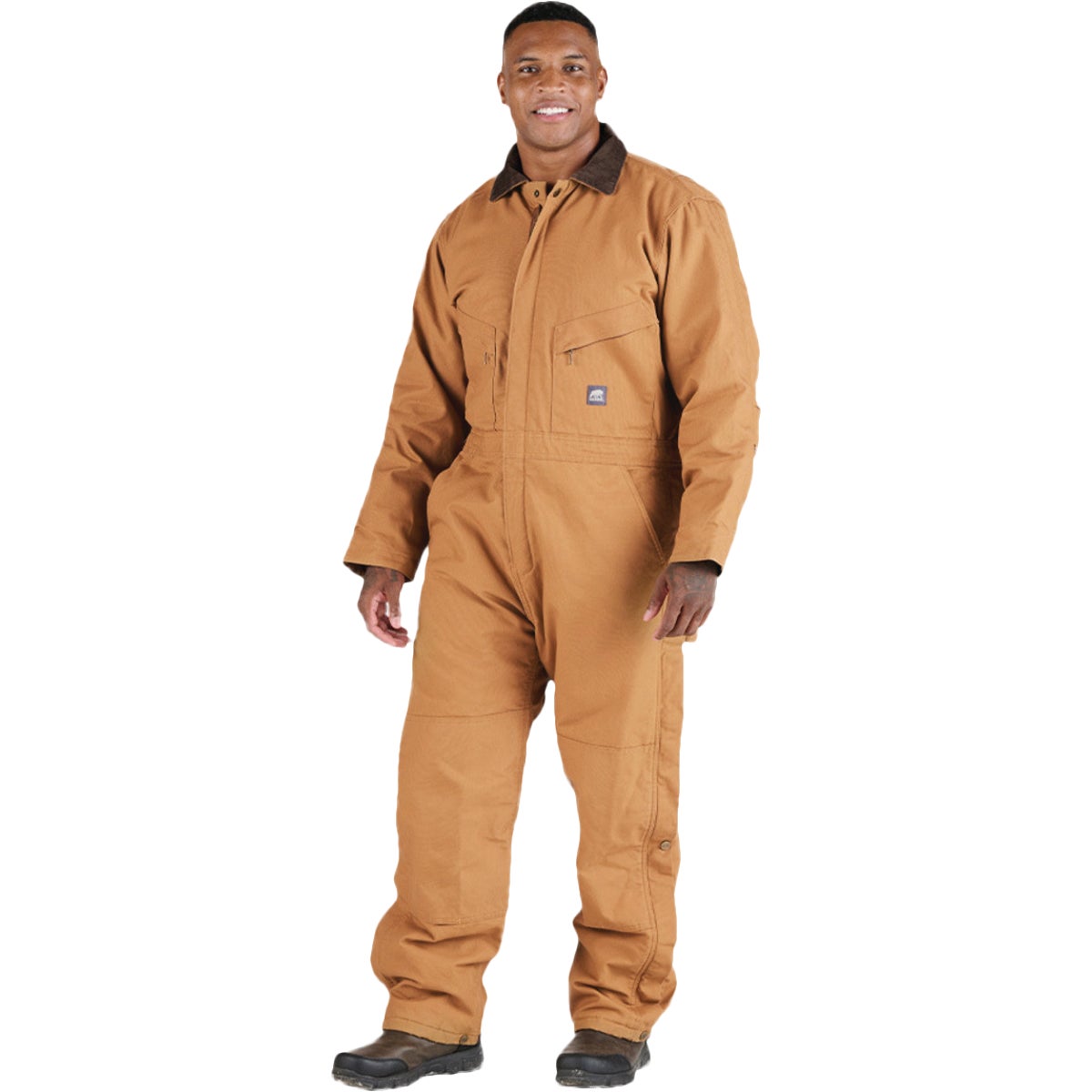 Berne Men's Medium Brown Heritage Insulated Duck Coverall, Tall