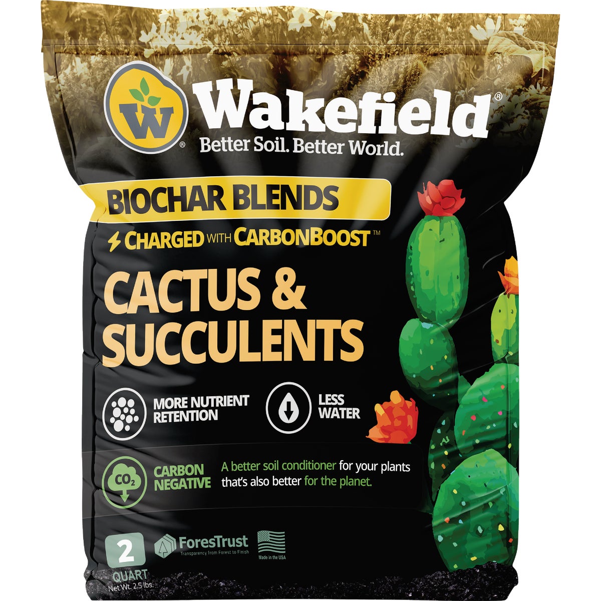 Wakefield Biochar 2 Qt. Cactus & Succulent Soil Mix