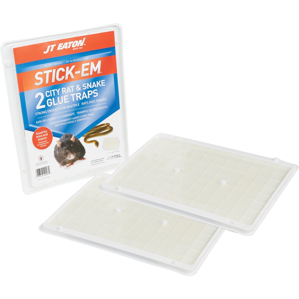 JT Eaton Stick-Em City Rat & Snake Glue Trap (2-Pack)